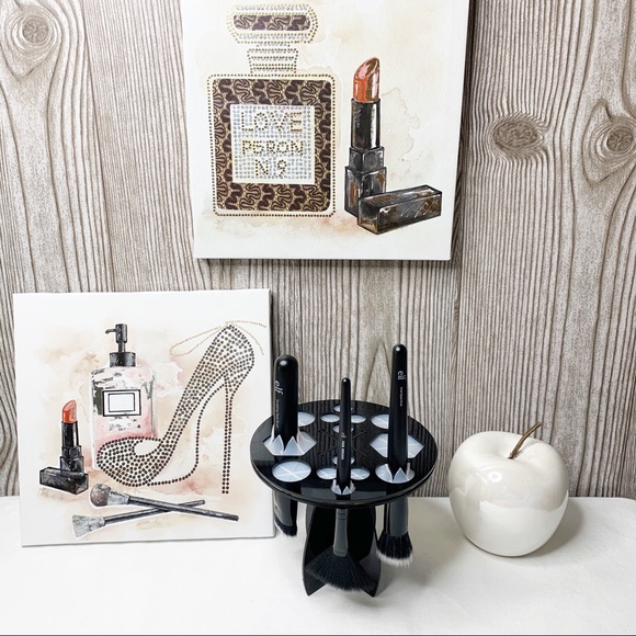 NWT 4pc Make-Up Brush & Drying Rack Set - Picture 5 of 16